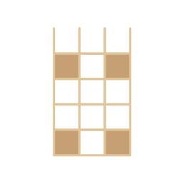 レコードラック 高さ17mm タテ5コマ 奥行き350mm
