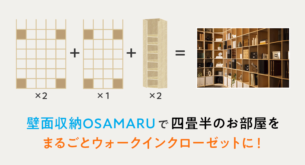 四畳半の部屋をまるごとウォークインクローゼットにDIY