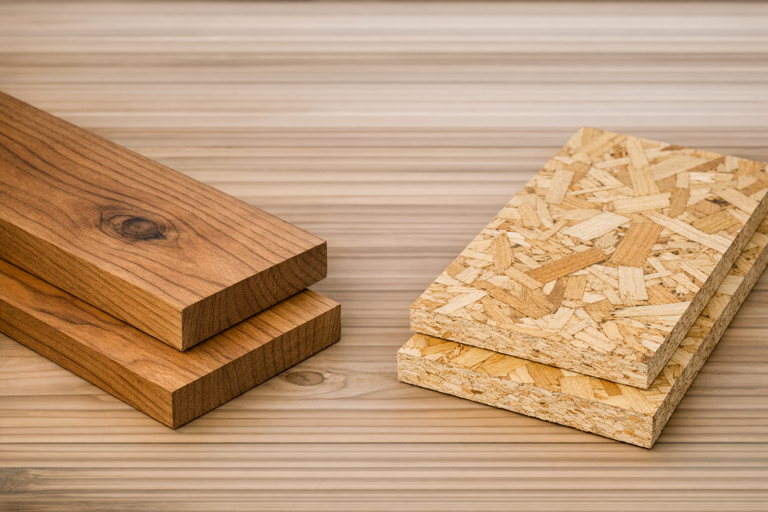 おしゃれに仕上げたいなら「無垢材・OSB板」