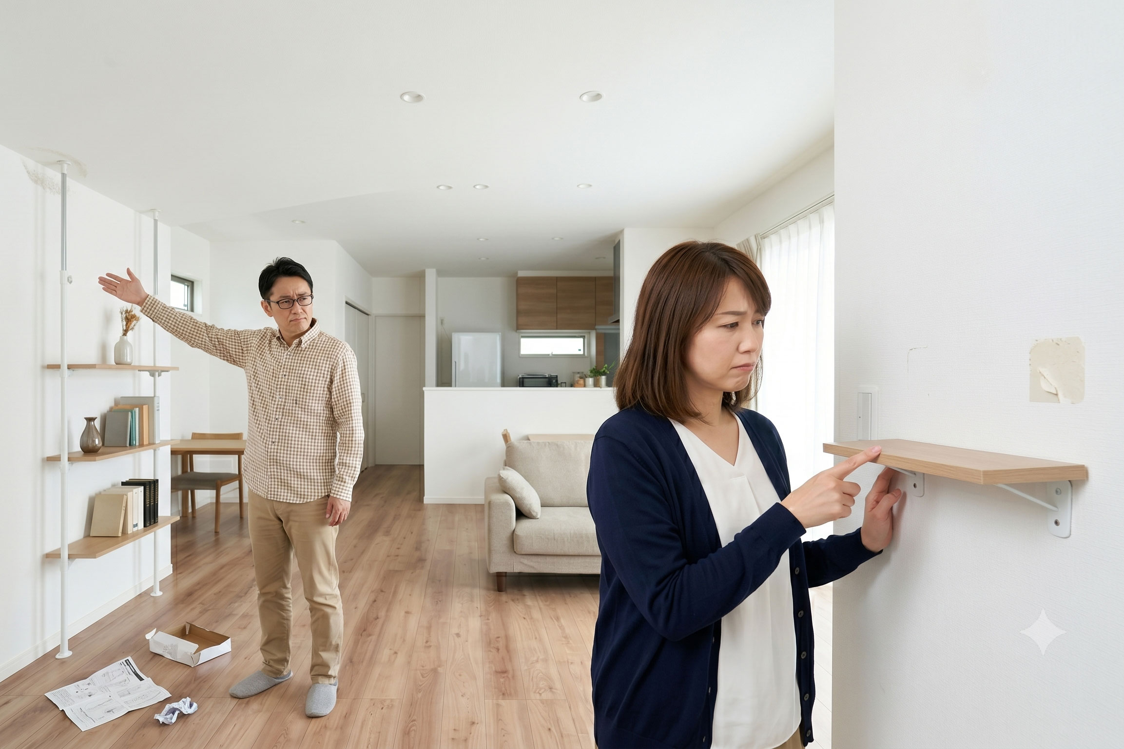 壁に穴を開けない棚の注意点と失敗しやすいポイント
