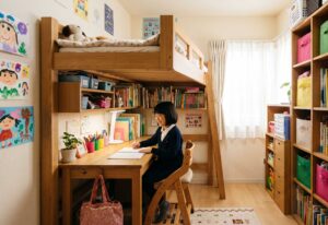 狭い子ども部屋でも収納と勉強スペースは両立できる