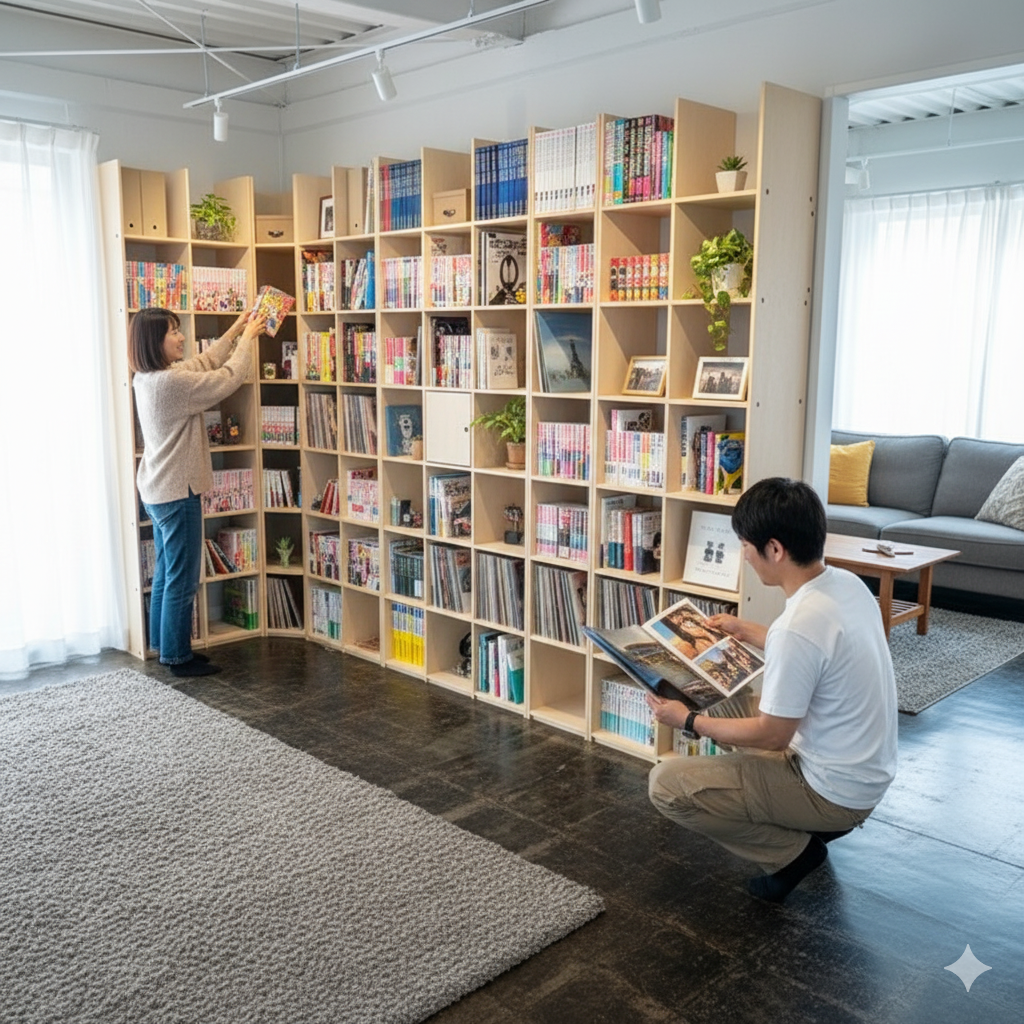 コーナー収納で“あの漫画コーナー”を部屋に再現！