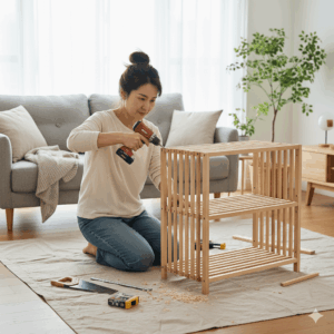 すのこを使って棚を作ろう