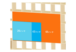 テレビ開口部付きタイプで更におしゃれな使い方！
