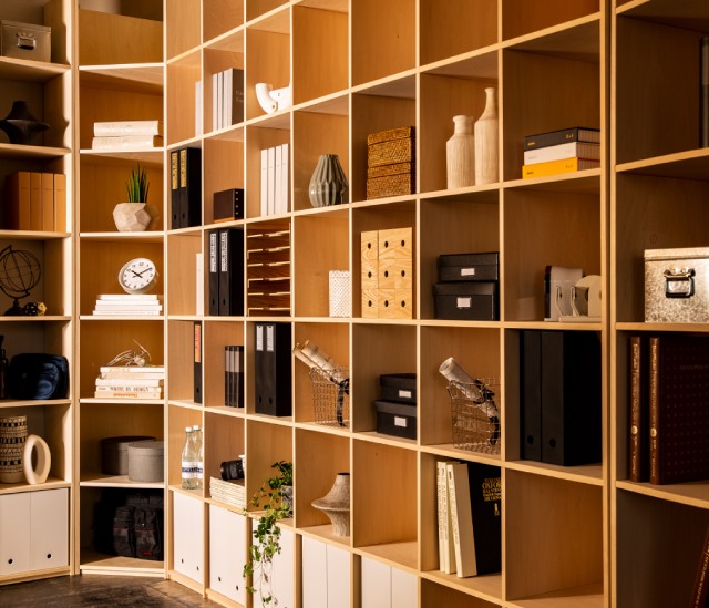 壁面収納OSAMARUはどんな書斎にも満足できる組み合わせが選べます
