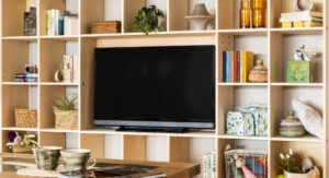 壁面収納 テレビ開口部付き | OSAMARU 家具・インテリアの公式 ...