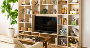 デッドスペースになりがちな天井付近の空間もフル活用